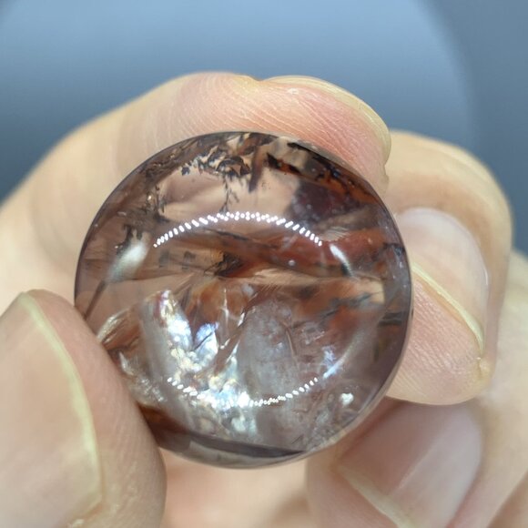 Natural Red Rainbow Quartz Sphere, Crystal Ball - Picture 1 of 3